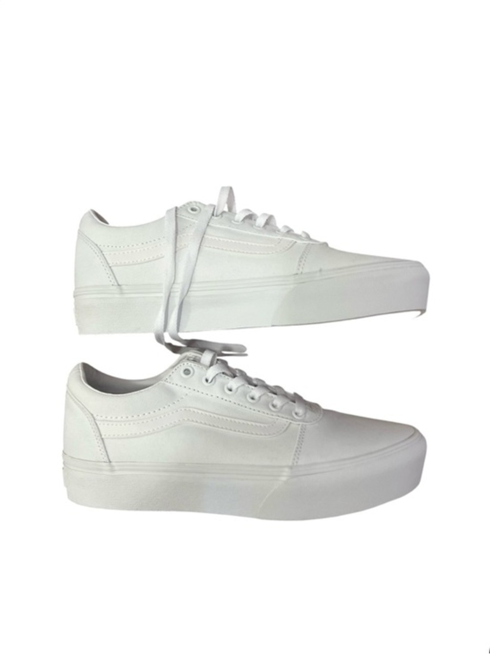 NWOB Vans Old Skool All White Low Top Sneakers, 10